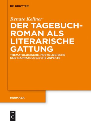 cover image of Der Tagebuchroman als literarische Gattung